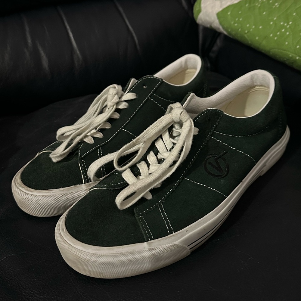 Vans Dark Green Suede Sneakers